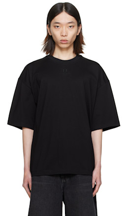 Black Embroidered T-Shirt - WOOYOUNGMI