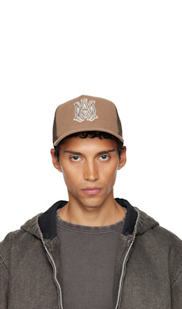 Brown MA Outline Trucker Cap - AMIRI