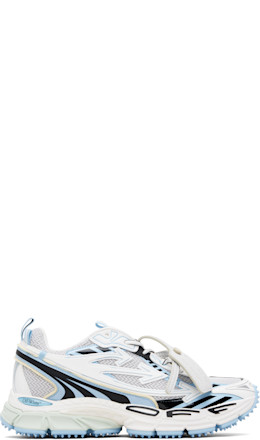 White & Blue Be Right Back Sneakers