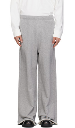 Gray Embroidered Logo Sweatpants
