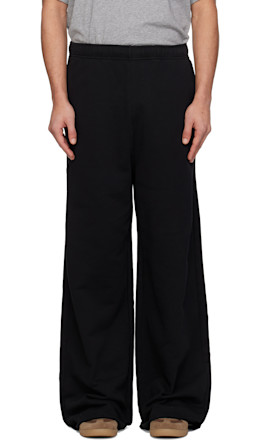 Black Embroidered Logo Sweatpants