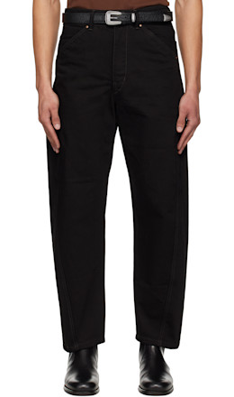 Black Twisted Workwear Jeans