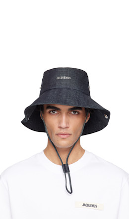 Navy La Croisière 'The de-Nîmes' Denim Bucket Hat - JACQUEMUS