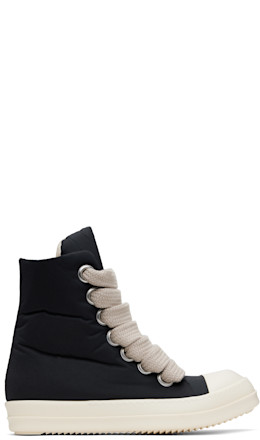 Black Hollywood Jumbo Lace Puffer Sneaks Sneakers - Rick Owens DRKSHDW