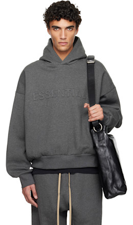 Gray Holiday Embossed 'Essentials' Classic Hoodie