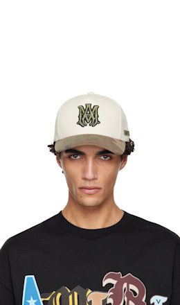 Off-White & Khaki MA Outline Camo Canvas Cap