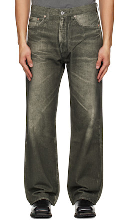 Black Third Cut Jeans