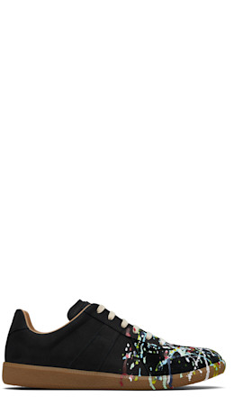 Black Paint Replica Sneakers