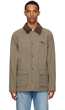 Khaki Cotton Diagonal Jacket - Moschino