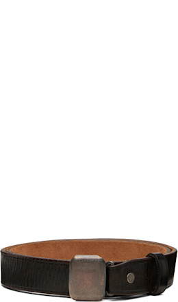 Black Slider-Buckle Leather Belt - RRL