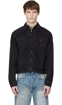 Black Worn-In Denim Trucker Jacket - RRL