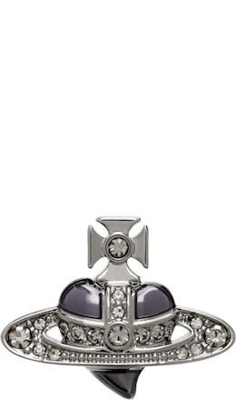Man Diamante Heart Stud Single Earring - Vivienne Westwood