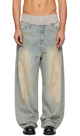 Blue Layered Jeans - We11done