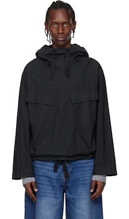 Navy Aaron Levine Edition Kirby Popover Jacket - Studio Nicholson