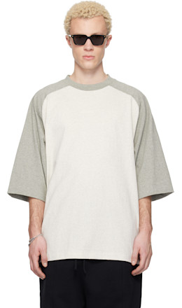 Off-White & Gray Signature Baseball T-shirt