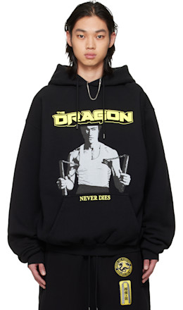 BRUCE LEE x LỰU ĐẠN Black Oversized Hoodie