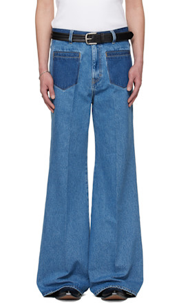 BRUCE LEE x LỰU ĐẠN Blue Nocturnal Flare Jeans