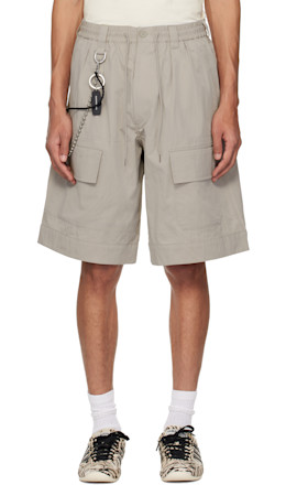 Beige Wide Leg Cargo Shorts - Y-3