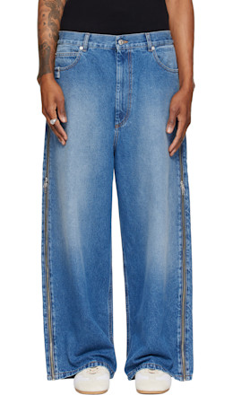 Blue Side Zip Jeans