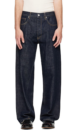 Navy Wide Twist Jeans