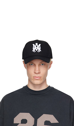 Black 'MA' Full Canvas Cap