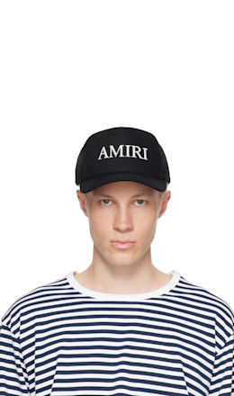 Black 'Amiri' Core Logo Trucker Cap