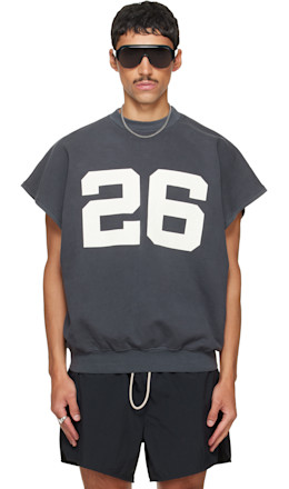 Gray Relaxed Fleece Cutoff Sweatshirt