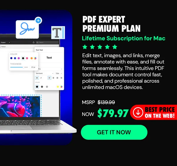 PDF Expert Premium Plan: Lifetime Subscription (Mac)