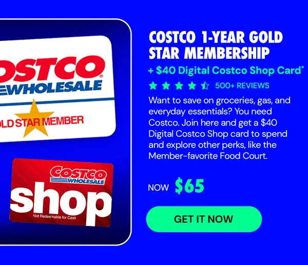 Costco 1-Year Gold Star Membership + $40 Digital Costco Shop Card