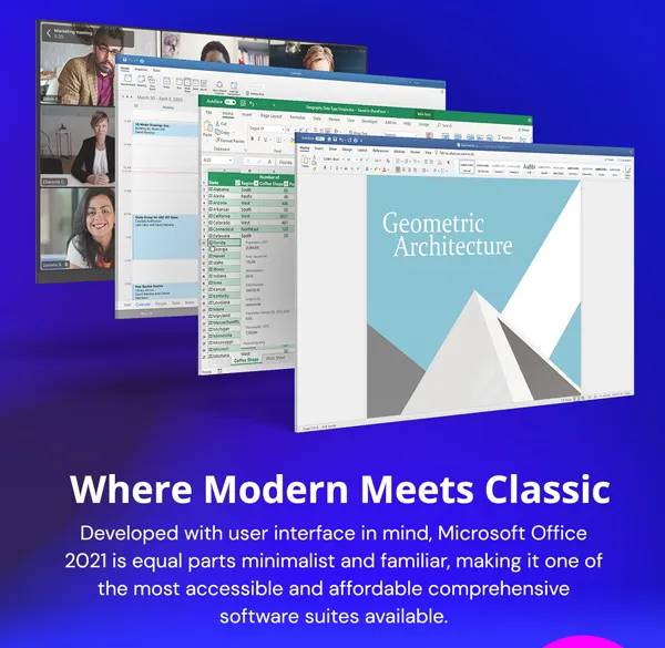 Microsoft Officel 2021 for Windows or Mac: Lifetime License
