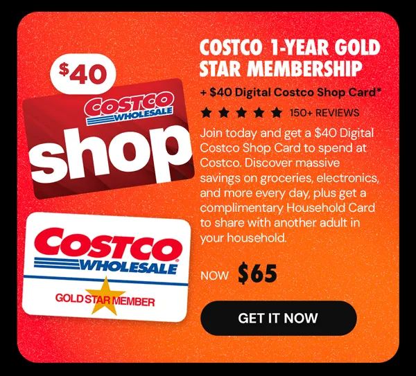 Costco 1-Year Gold Star Membership + $40 Digital Costco Shop Card