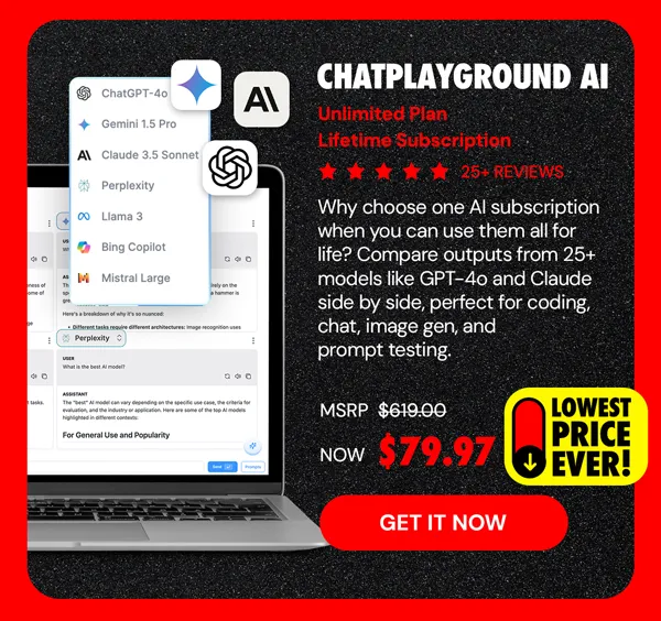 ChatPlayground AI: Lifetime Subscription (Unlimited Plan)