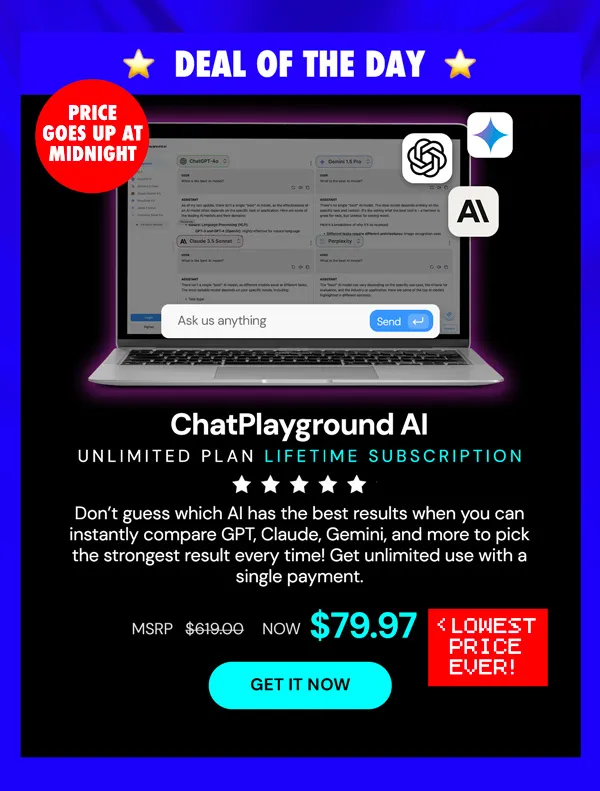ChatPlayground AI: Lifetime Subscription (Unlimited Plan)