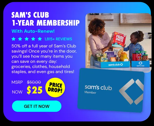 Sam's Club 1-Year Membership with Auto-Renew!