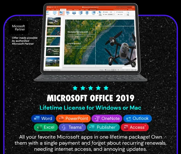 Microsoft Office 2019 for Windows or Mac