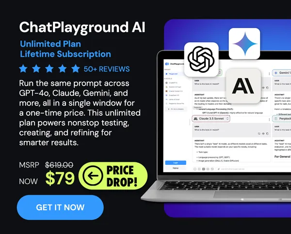 ChatPlayground AI: Lifetime Subscription (Unlimited Plan)