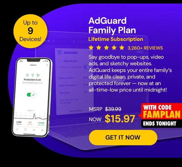 AdGuard Family Plan: Lifetime Subscription