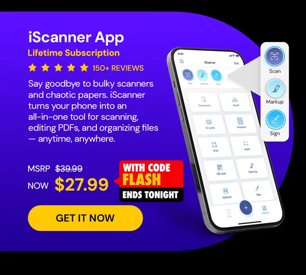 iScanner App: Lifetime Subscription