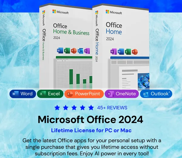 Microsoft Office 2024 Home or Home & Business for Mac or PC: One-Time Purchase