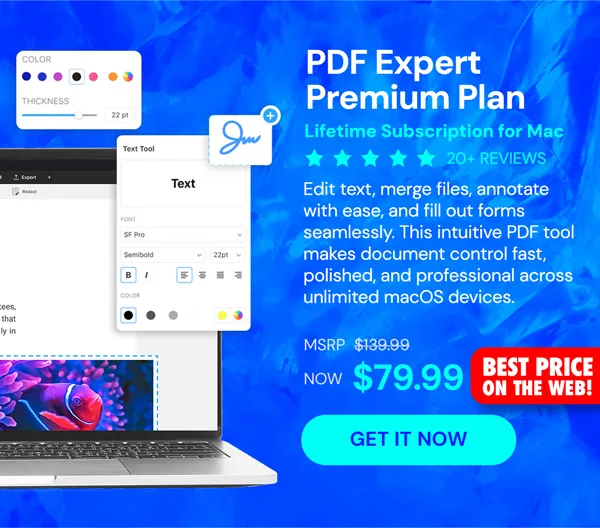 PDF Expert Premium Plan: Lifetime Subscription (Mac)