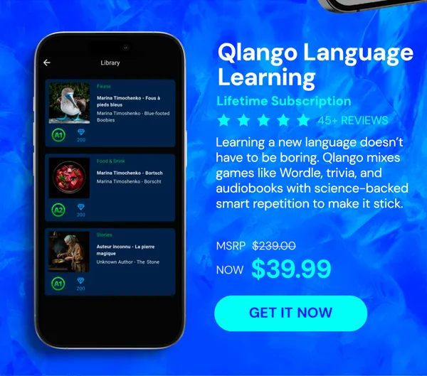Qlango Language Learning: Lifetime Subscription (All Languages)