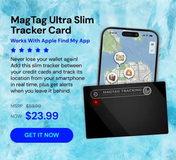 MagTag Ultra Slim Tracker Card - Works with Apple Find My App