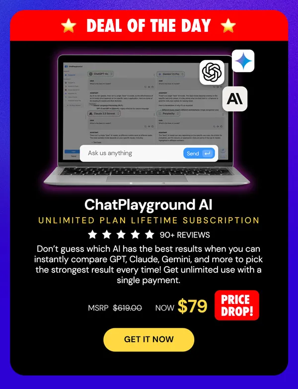 ChatPlayground AI: Lifetime Subscription (Unlimited Plan)