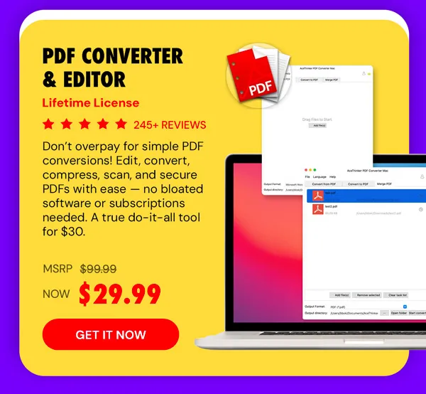 PDF Converter & Editor: Lifetime License