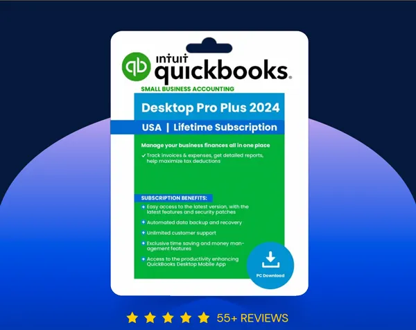 Intuit QuickBooks Desktop Pro Plus 2024 (1 User): Lifetime Licenses