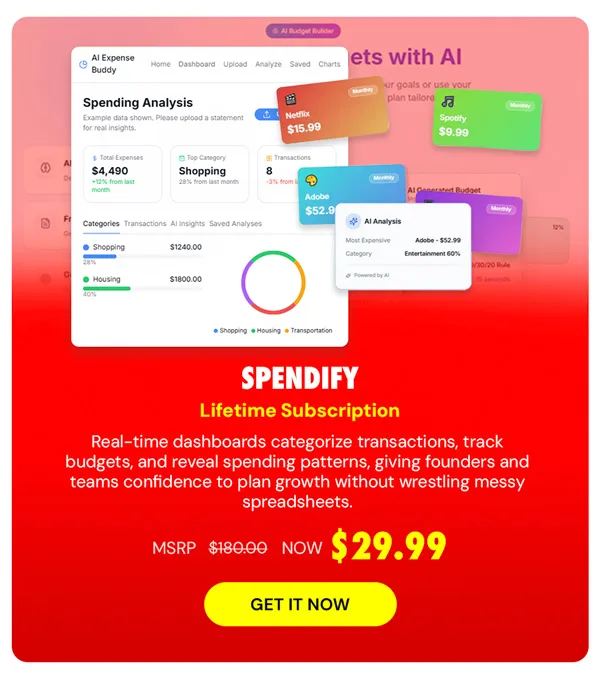 Spendify Lifetime Subscriptions