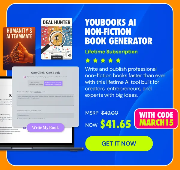 Youbooks AI Non-Fiction Book Generator: (Fan Plan) Lifetime Subscriptions