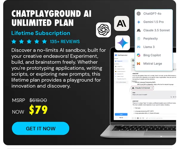 ChatPlayground AI: Lifetime Subscription (Unlimited Plan)