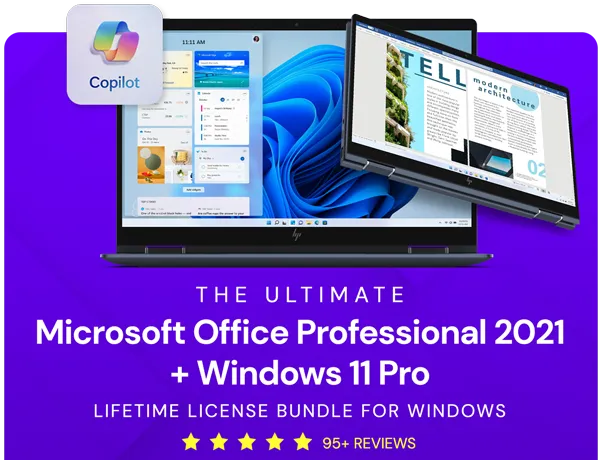 The Ultimate Microsoft Office Professional 2021 for Windows: Lifetime License + Windows 11 Pro Bundle