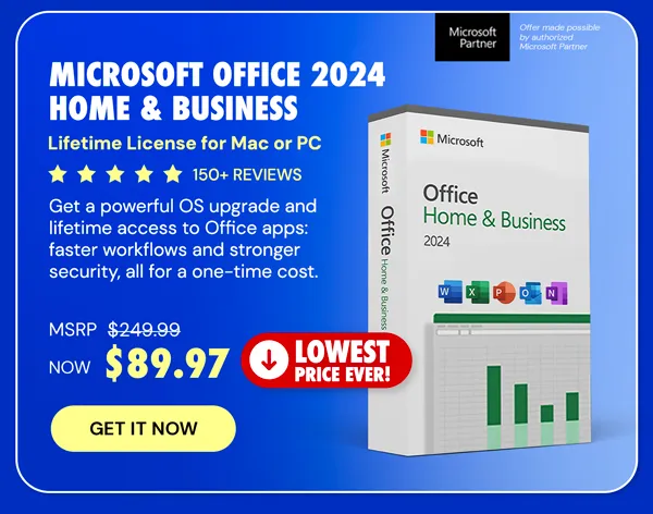Microsoft Office 2024 Home & Business for Mac or PC Lifetime License